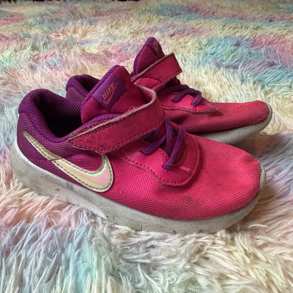 Pink/Purple Little Girl Ombre Nikes Tennis Shoe